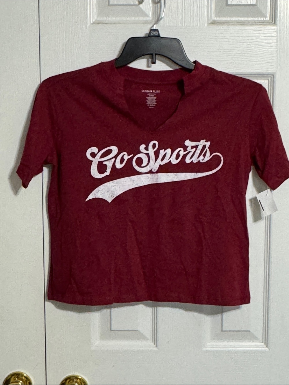 Ultra Flirt Burgundy & White Logo Tee